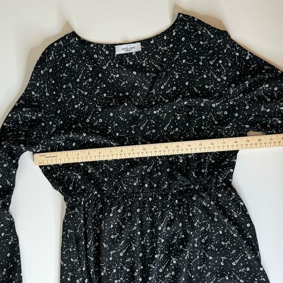 Carly Jean Womens Ditsy Floral Print Midi Asymmetrical Dress‎ Sz L Boho Festival - Picture 13 of 14